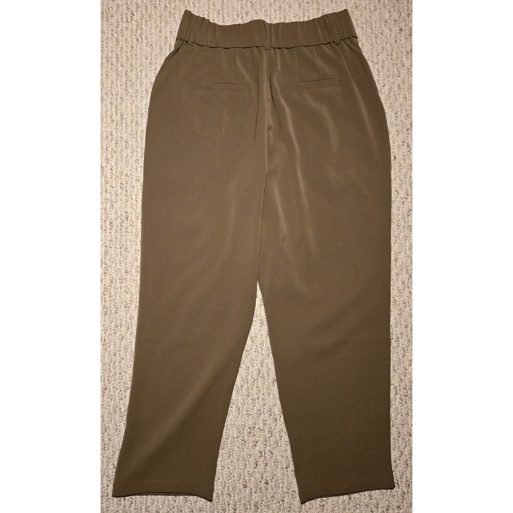 Halara Flex High Waisted Pocket Solid Work Tapered Pants Brown Small Petite - Picture 2 of 6